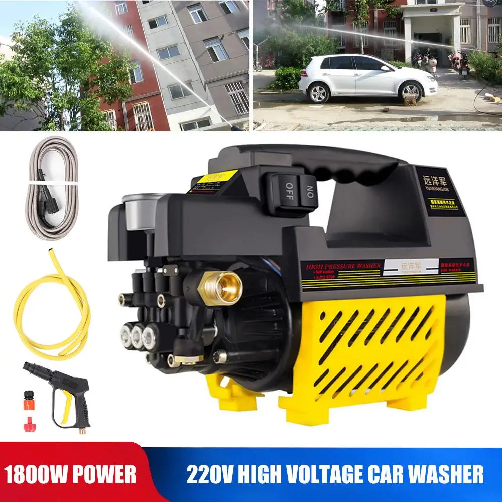 

1800W 220V Car washing machine 8-10Mpa High Pressure Car Washer Flowering Cleaning Auto Device Factory Direct
