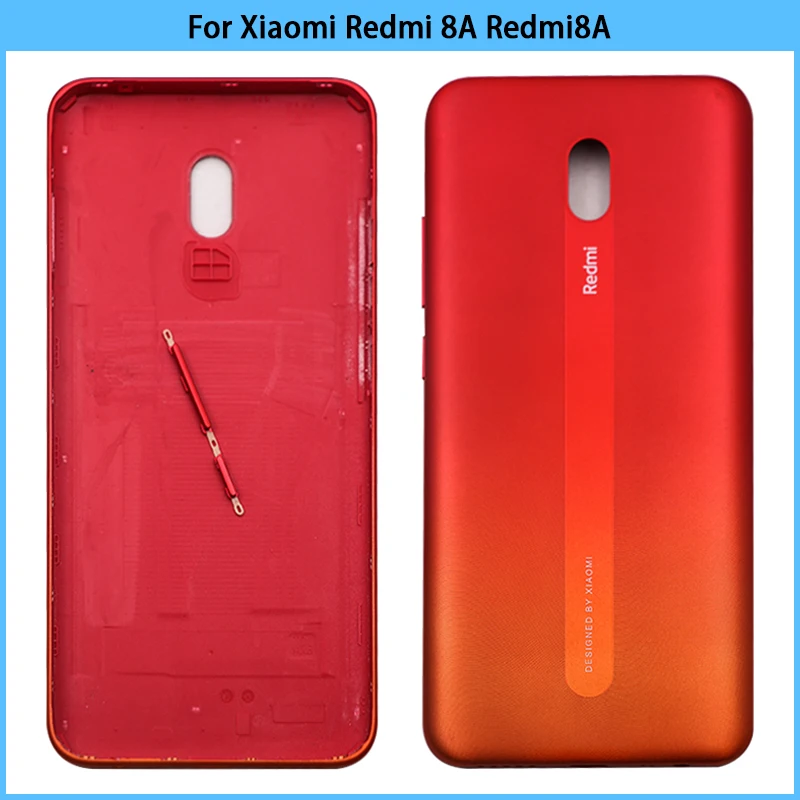 New For Xiaomi Redmi 8A Battery Back Cover Plastic Panel Rear Door Housing Case No NFC contact Replace | Мобильные телефоны и