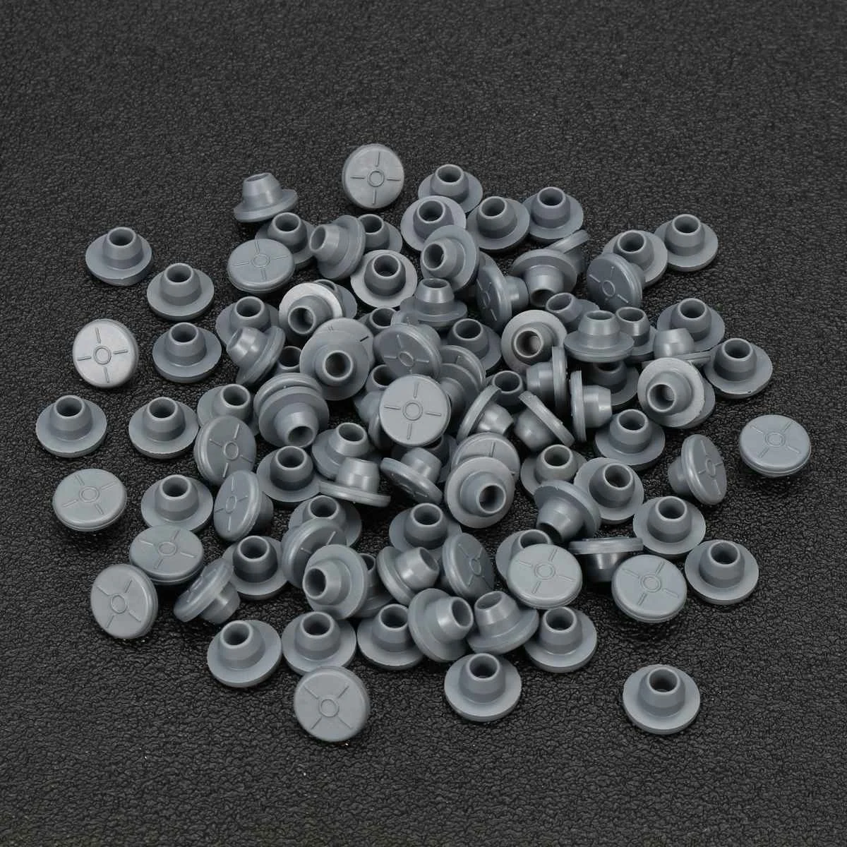

100Pcs Rubber Stoppers Self Sealing Injection Ports Inoculation Medical for Sealing Organizer 13mm Glass Bottles Vials Opening