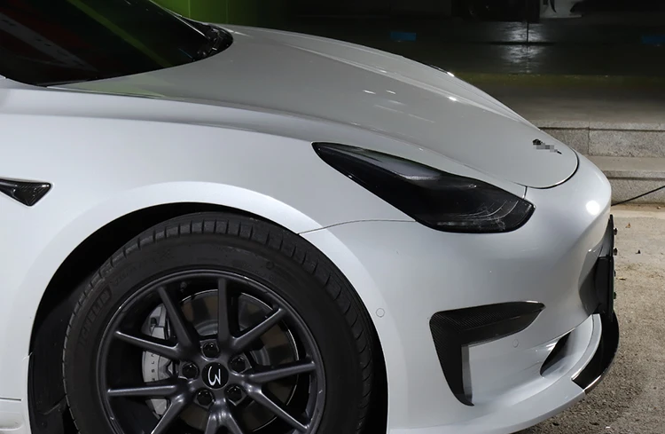 LUCKEASY защита переднего шасси автомобиля для Tesla модель 3- украшение шасси автомобиля 3 шт. набор белый/черный