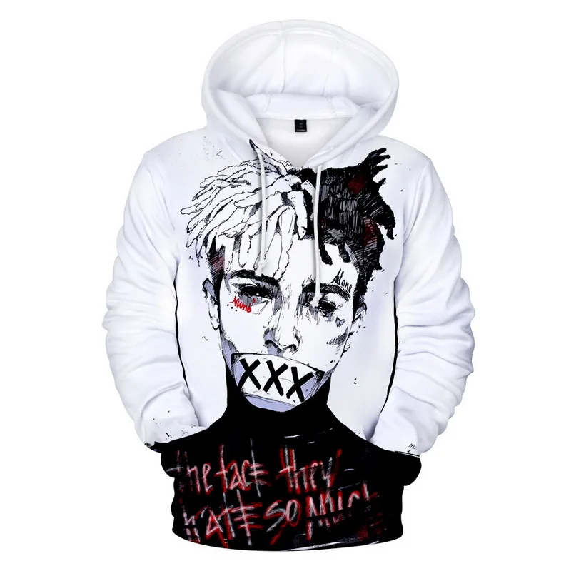 S Xxxtentacion толстовки стильные мужские брендовые модные толстовки образец 3D принт осенние пуловеры с длинными рукавами в стиле хип-хоп Большие размеры - Цвет: S