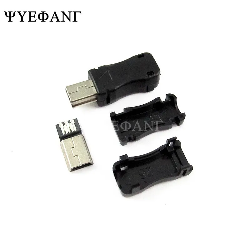 10 комплектов мини usb разъем (3 в 1) Разъем 2 0 5 контактный с пластиковой крышкой для