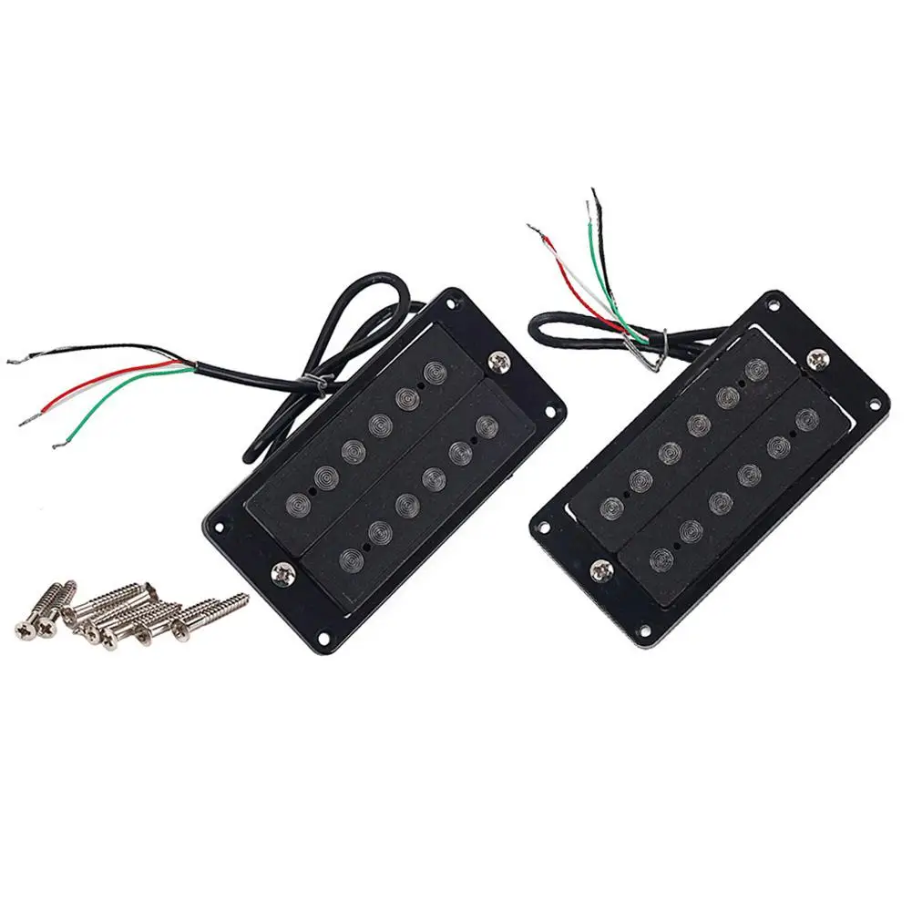 

Поворотные приборы IRIN с шестью струнами и двойной катушкой, черные с рамкой из древесно-волокнистой плиты, аксессуары для крепления гитары ...