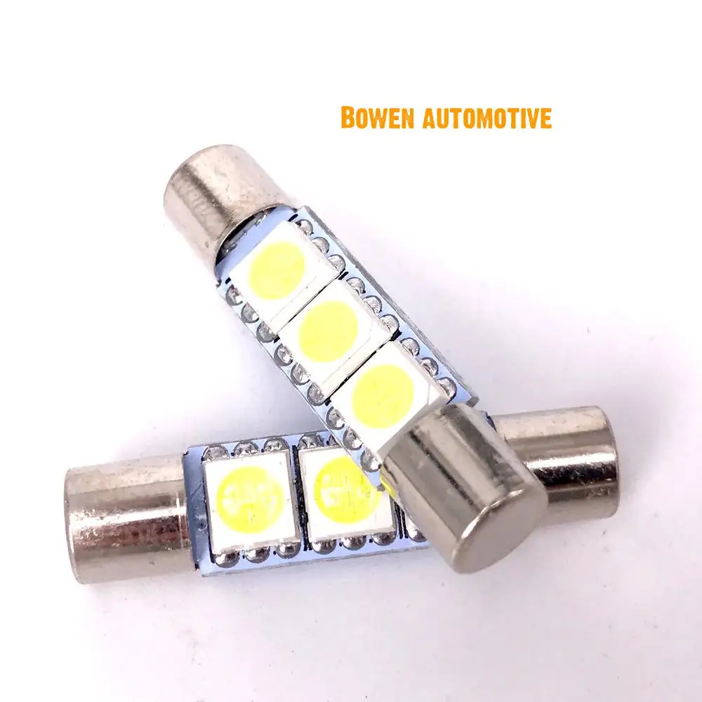 

LD 2X Flat head double pointed st6-5050-3smd 31mm led vanity mirror lamp sun visor lamp map lamp reading lamp