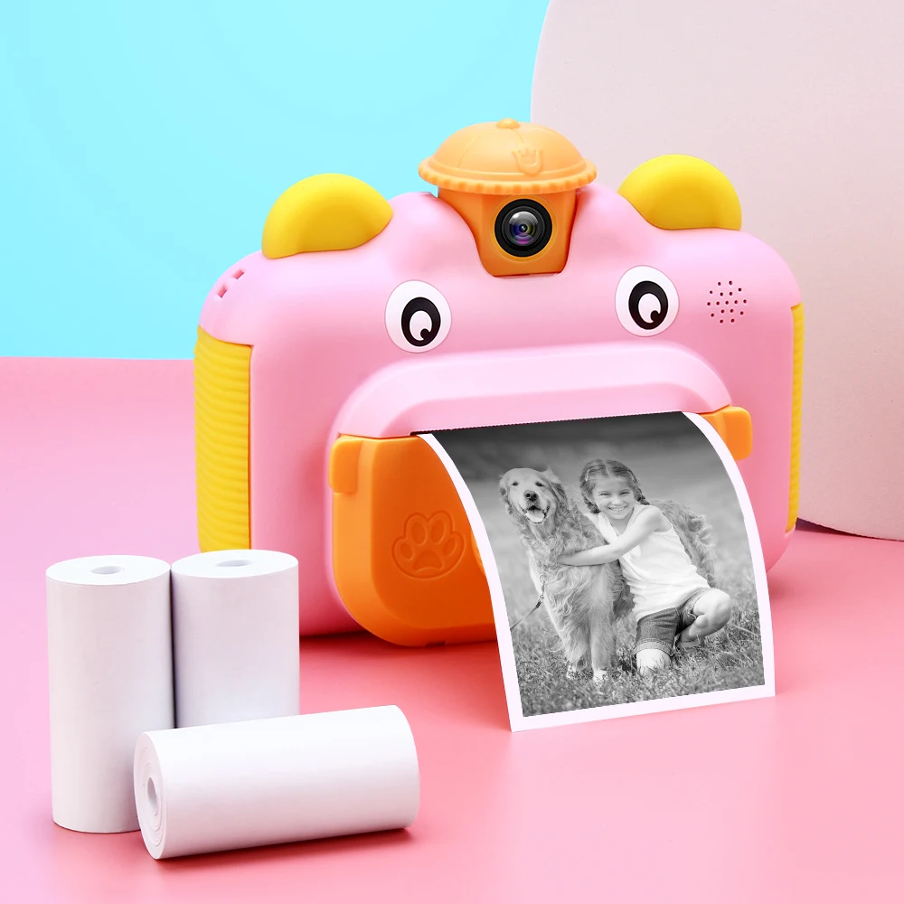 

Kids Camera Instant Print Camera for Children 1080P HD Video Photo Camera Toys with 32GB Card