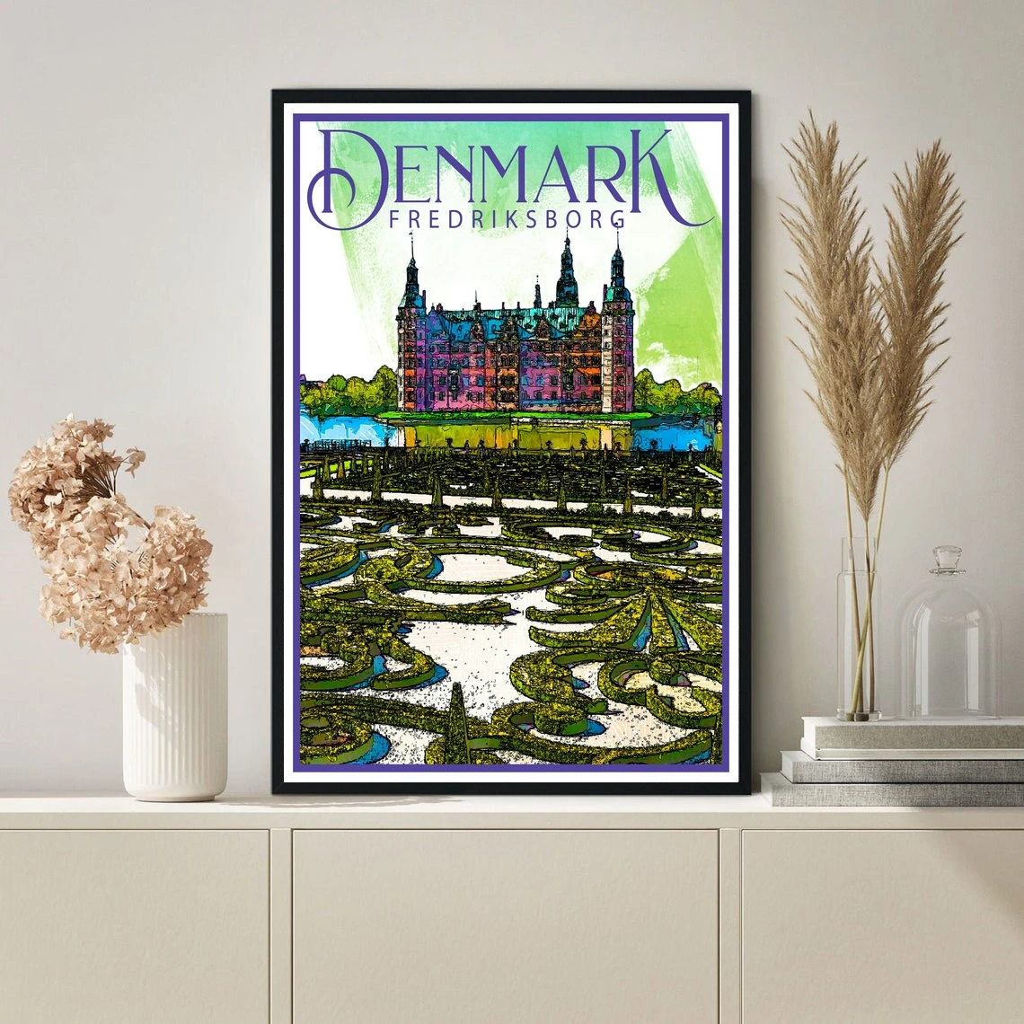 Постер для путешествий в Дании винтажный принт Декор замок настенное искусство