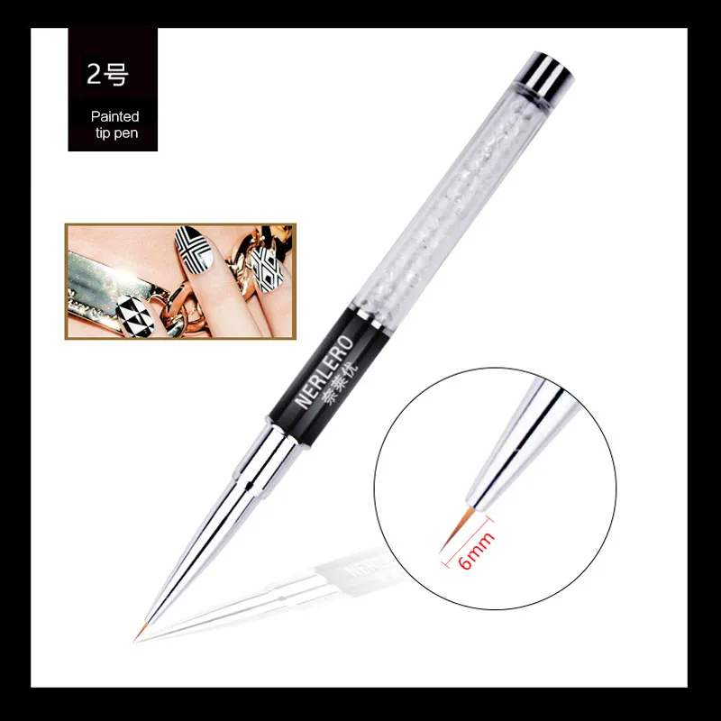 Лак для ногтей кисть нанесения лака дизайн с вентилятором акриловая плоская