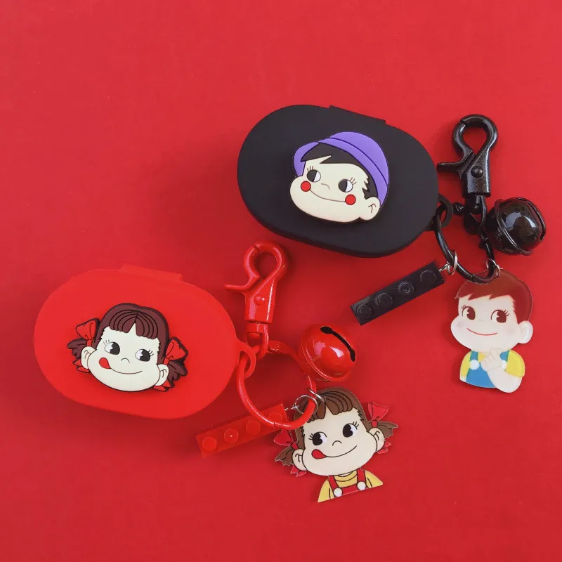 Милый чехол для наушников Xiaomi Redmi Airdots, силиконовый чехол для Bluetooth наушников с колокольчиком и брелоком для Redmi Airdots, чехол