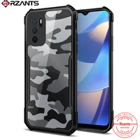 rzants for oppo a16 case hard camouflage cover tpu frame bumper half clear phone shell