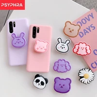 cartoon rabbit folding phone stand holder for iphone 11 12 13 pro max mini x xs xr se 2020 6 6s 7 8 plus grip cute pink bracket