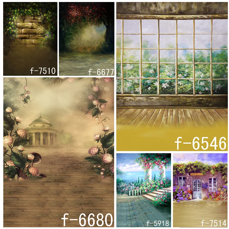 

Vintage Oil Painting Scenery Photography Backdrops Children Portrait Background For Photo Studio Props 21514 AF-23