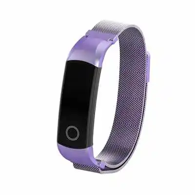 Cool Purple Миланский металлический ремешок для huawei Honor Band 5 4, сменный Браслет из нержавеющей стали, ремешок для часов, браслет Band 5, умные аксессуары - Цвет: Cool Purple