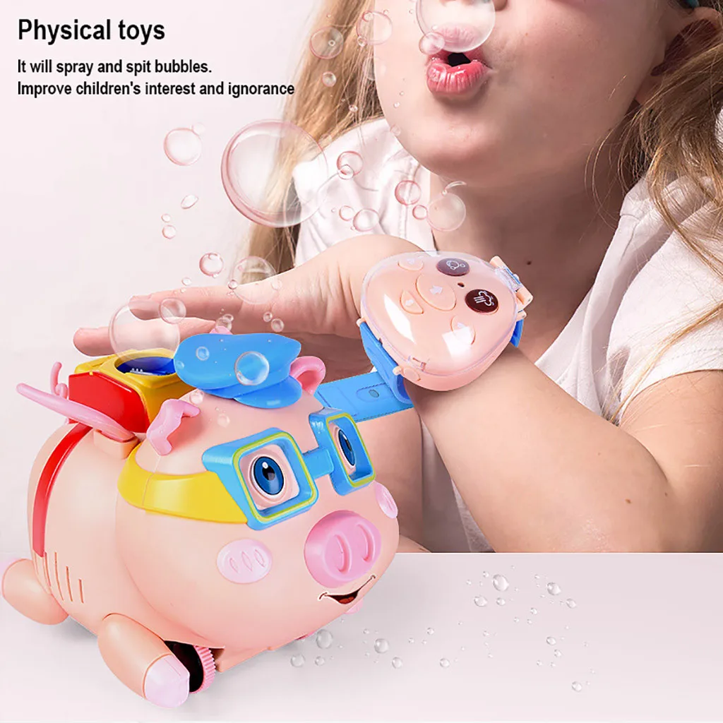 HIINST Kids Bubble Pig с 2 4G часами пульт дистанционного управления светодиодная вспышка и