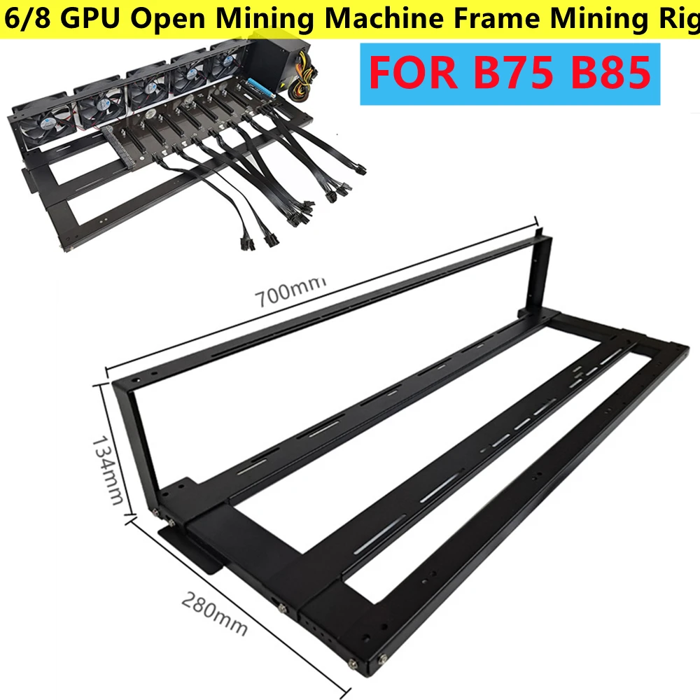 

Новинка, 6/8 GPU установка для майнинга, алюминиевый чехол для компьютера с открытым Ямом, рамка для майнинга ETH/ETC/ZEC, стойка для майнинга Bitcon, ко...