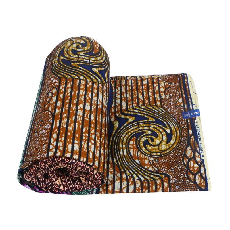 Африканская восковая ткань с принтом в полоску материал восковой ткани для шитья