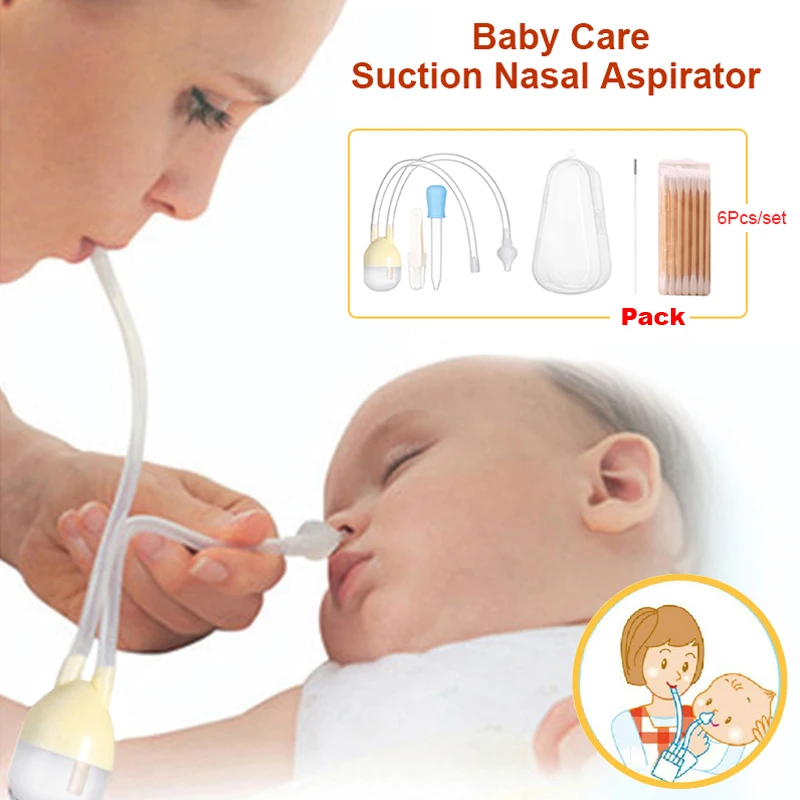 

Baby Care Baby Nose Clean Set Infant Vacuum Suction Nasal Aspirator Set Newborn Medicine Dropper Baby Health Care Kits 7Pcs/Set