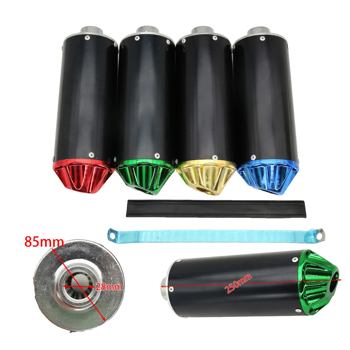 

Aluminum Green 28mm Exhaust Muffler For 50cc 90cc 110cc 125cc CRF50 XR50 KLX110 SSR Thumpstar Chinese Pit Dirt Bike Motorcycle