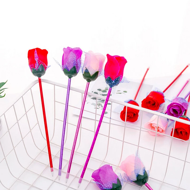 

Rose Ballpoint Pen Random Color Flowers Rose Ball Pen Rose Decoration Ballpoint Pen 0.7 mm Office Or School Pen 5 Pcs