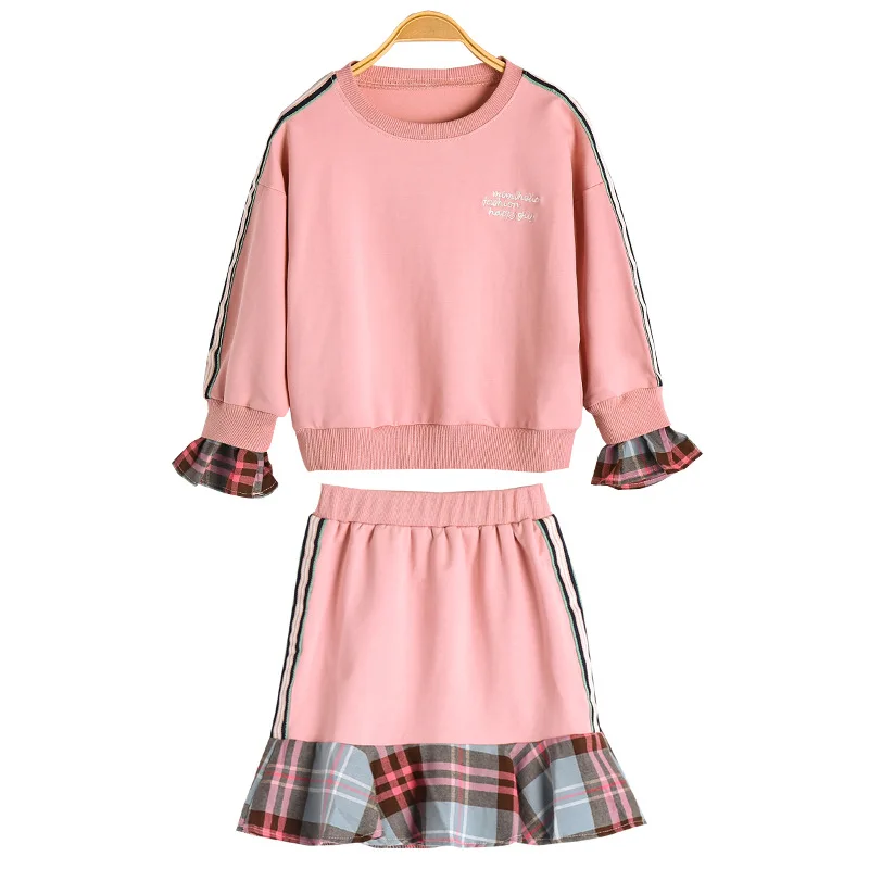 

Girls in the spring and autumn dress two-piece 2021 children new children's clothing cuhk TongChunJi web celebrity fashionable