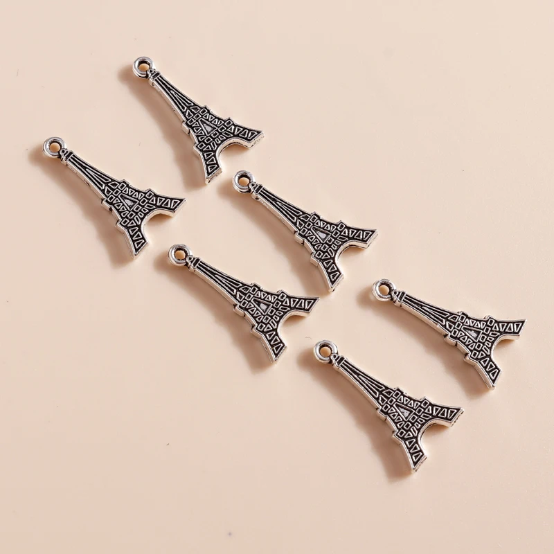 40 шт. 10*18 мм античный серебряный цвет Эйфелева звезда сделай сам подходит для