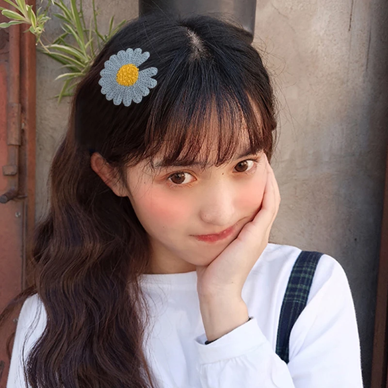 Заколки для волос с цветами аксессуары девочек милые детские зимние вязаные