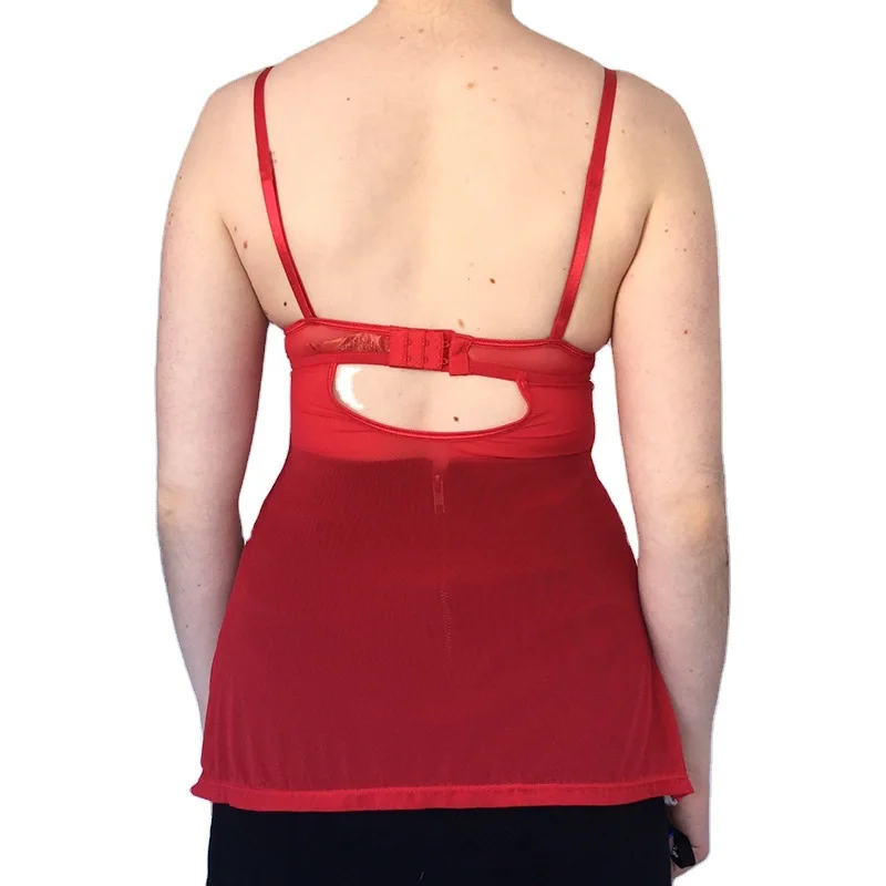 

Spring 2021 New Christmas Limited Bow Hair Wrapped In Chest and Exposed Navel Sling High Split Transparent Lace Online Clothes