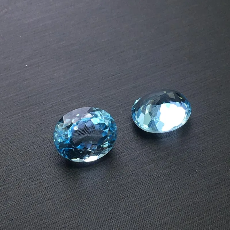 CSJ настоящий Натуральный топаз неба свободный драгоценный камень овальной