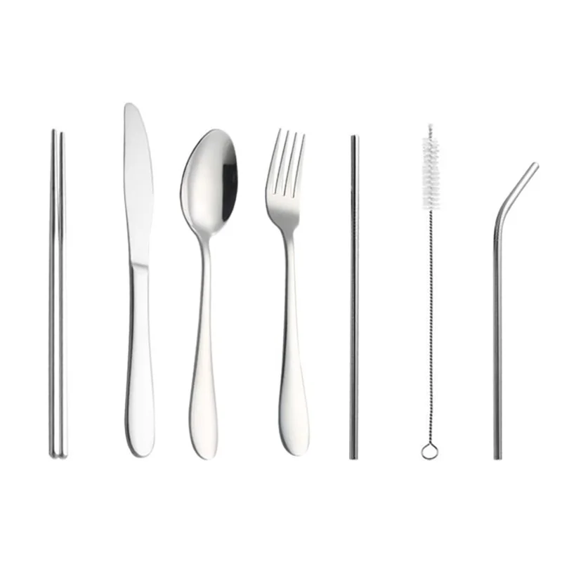 Красочный набор посуды из нержавеющей стали Винтажный Золотой столовый вилок