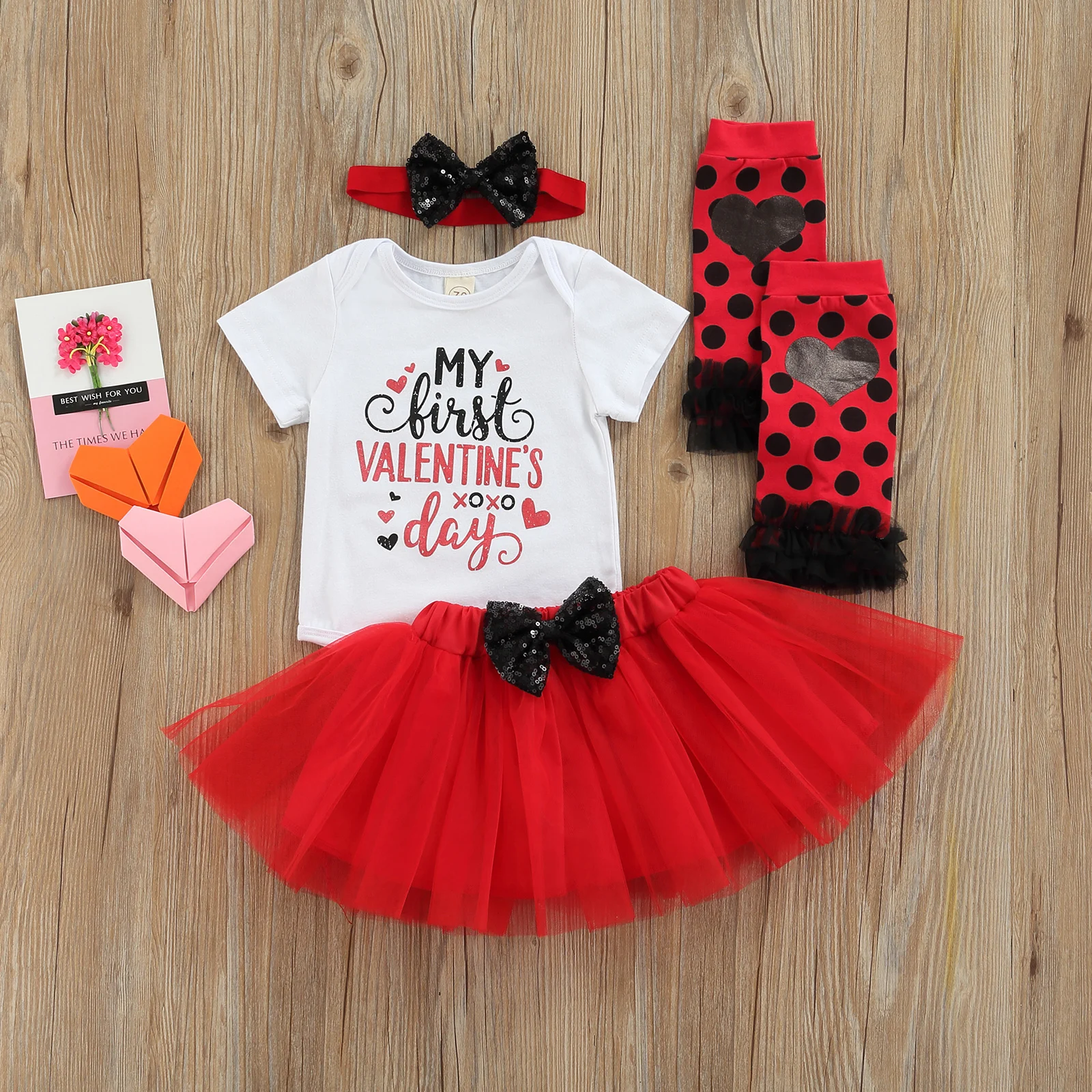 

Женский костюм с юбкой, белый комбинезон с коротким рукавом + красная сетчатая короткая юбка + повязка на голову с бантом + комплект гетров в ...