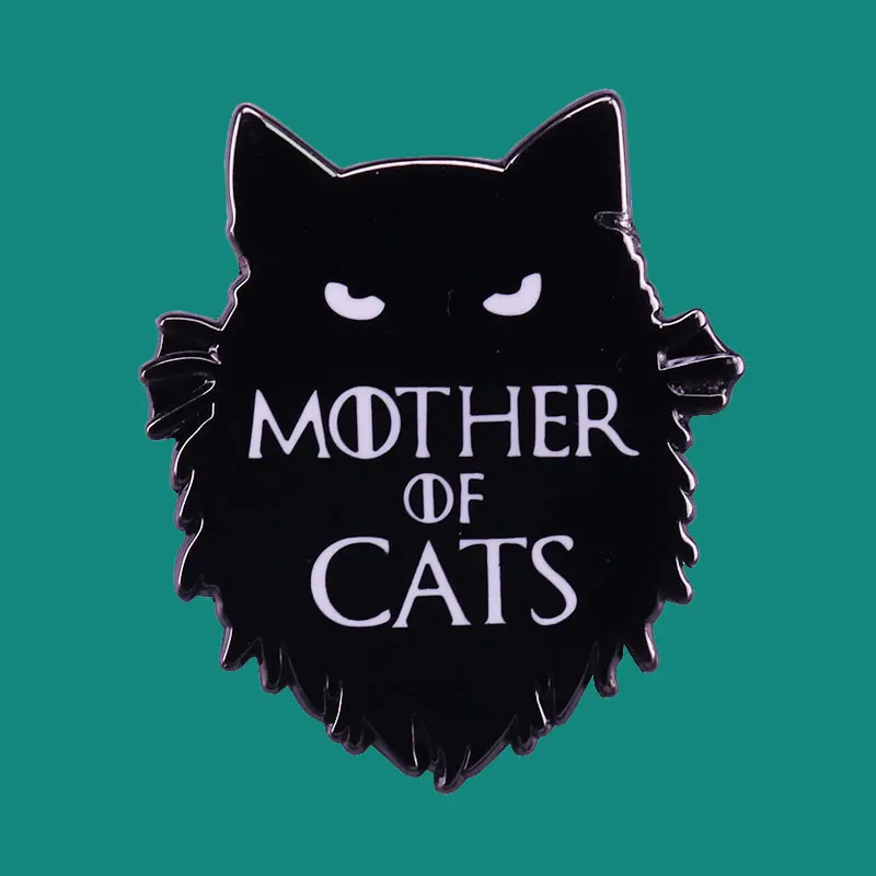 Mother Of Cats Lapel Enamel Pins Brooch Collecting Metal Badges Men Women Backpack Collar Fashion Jewelry Gifts Adorn