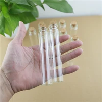 24pieces 22120mm 30ml small glass bottle corks tiny test tube jar spices small storage jars container craft decoration