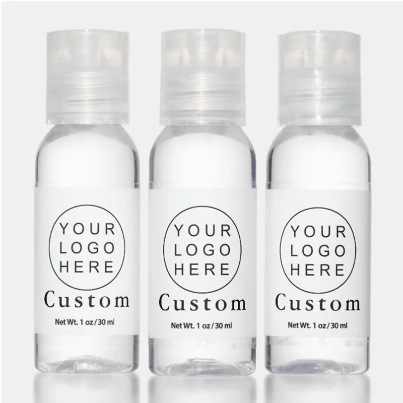 

Customized hand washing disinfectant bottle stickers personalized gift lip gloss wedding box packaging stickers