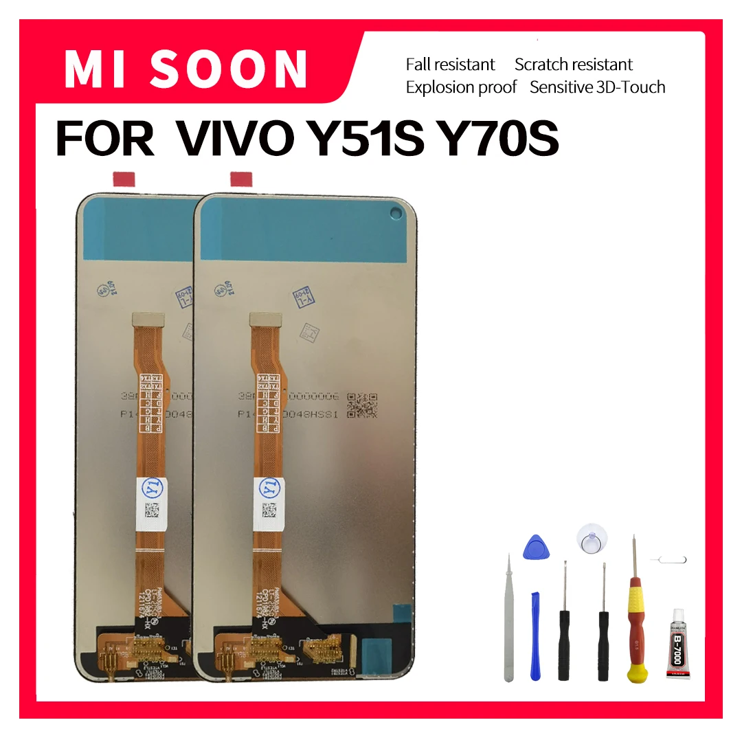 Pantalla LCD para VIVO Y51S Y70S, montaje de digitalizador con pantalla t&aacute;ctil, con herramientas-0