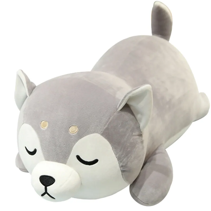 

35/50/60/75cm Stuffed soft husky dolls Plush toy fat puppy doll Luxurious padding home animal pillow Creative Xmas gift for kids