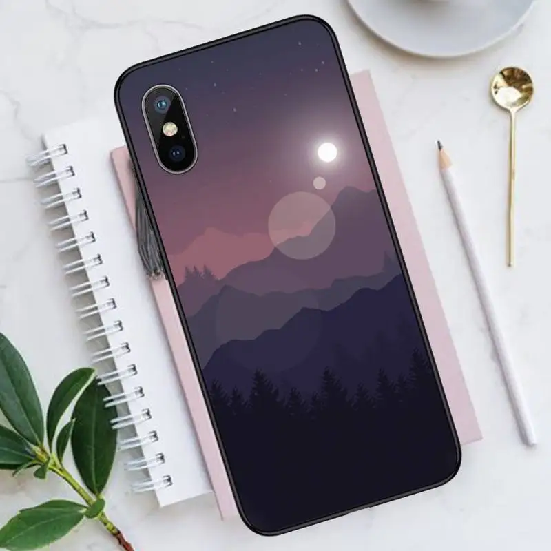 

Mountain moon nature Phone Case for iPhone 11 12 mini pro XS MAX 8 7 6 6S Plus X 5S SE 2020 XR