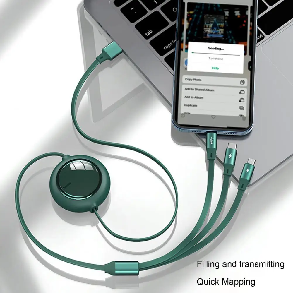 

Multi Charging Cable 3 in 1 Portable Retractable Cell Phones Universal USB Cable for Business