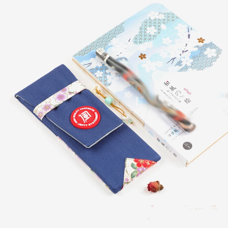 1pcs Japanese Style Sakura Printed Pencil Case Pen Student Portable Cover Pouch Storage Bag Cosplay Prop Boy Girl Gift |