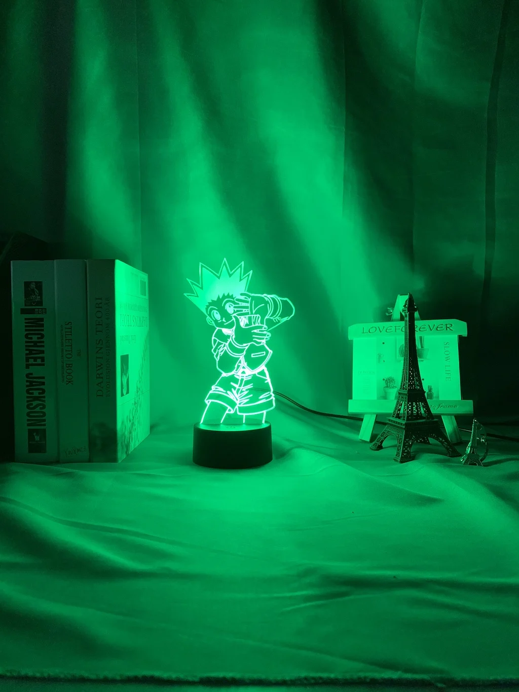 

Kids Night Light Gon Freecss Figure Led Battery Powered Nightlight for Child Bedroom Decor 3D Lamp Anime Hunter X Hunter Gift