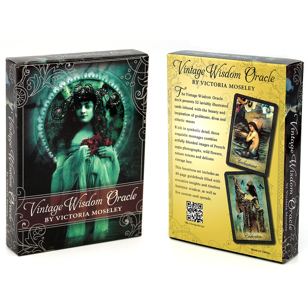 Винтаж мудрость Oracle 52 роскошно Иллюстрированный карты проникнуты Красота и