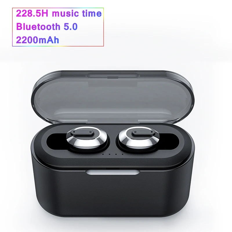 Беспроводные наушники стерео bluetooth наушники T2 TWS Bass Surround auriculares bluetooth inalambrico 2200 мАч музыка fone de ouvido