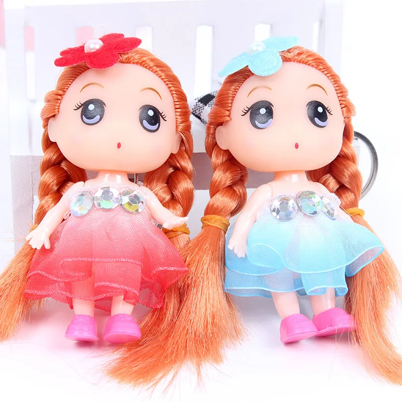 9 см градиентная юбка принцесса невесты спутанная кукла Полная Детская брелок