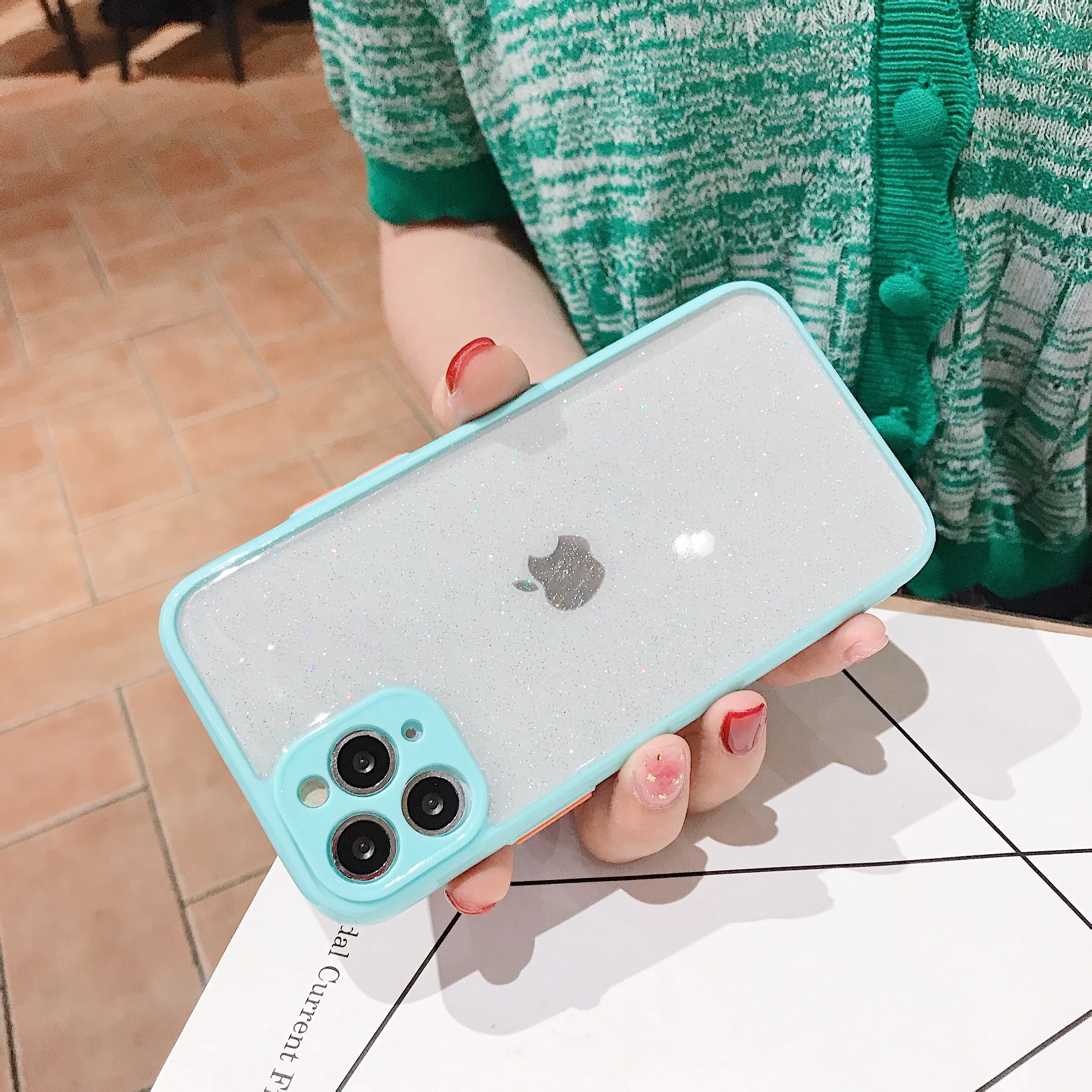 Прозрачный блестящий чехол для телефона Iphone 11 Pro Blingbling 6 6S 7 8 Plus X XR XS Max SE2 задняя