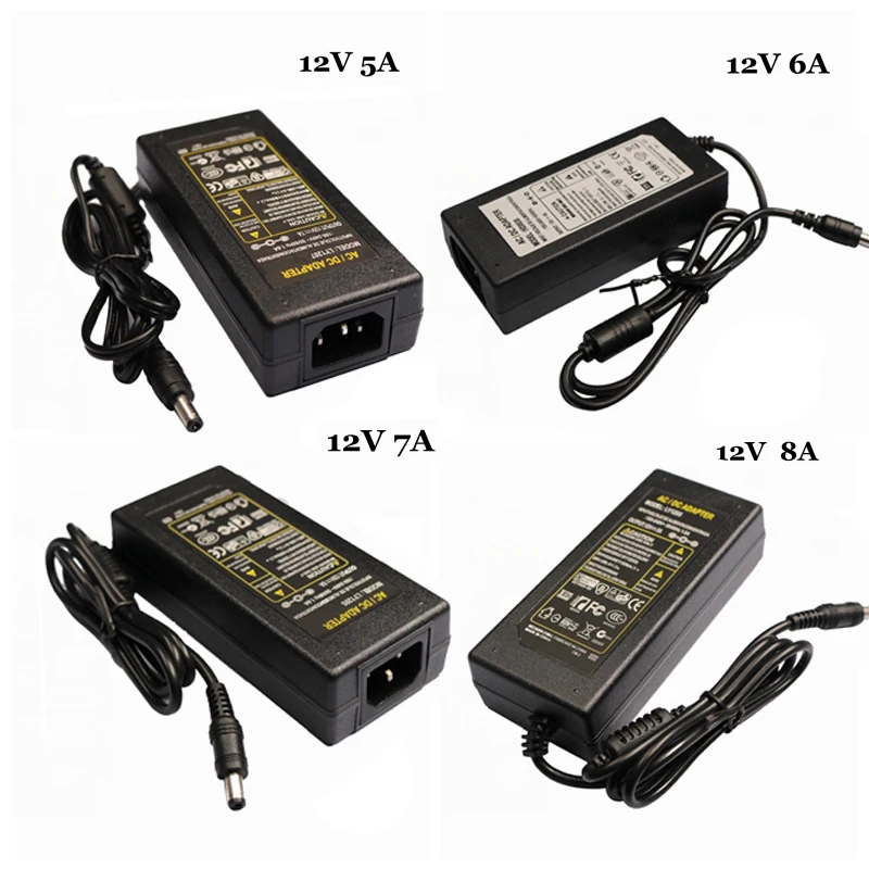 AC110 220V к DC 12V 1A 2A 3A 5A 6A 8A 10A зарядное устройство EU/US/UK/AU вилка преобразователь адаптер