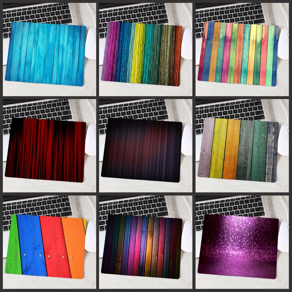 

XGZ Vintage Blue Colorful Wood Board Gamer Speed Mice Small Rubber Mousepad Size for 18x22cm 25x29cm Gaming Keyboard Mousemats