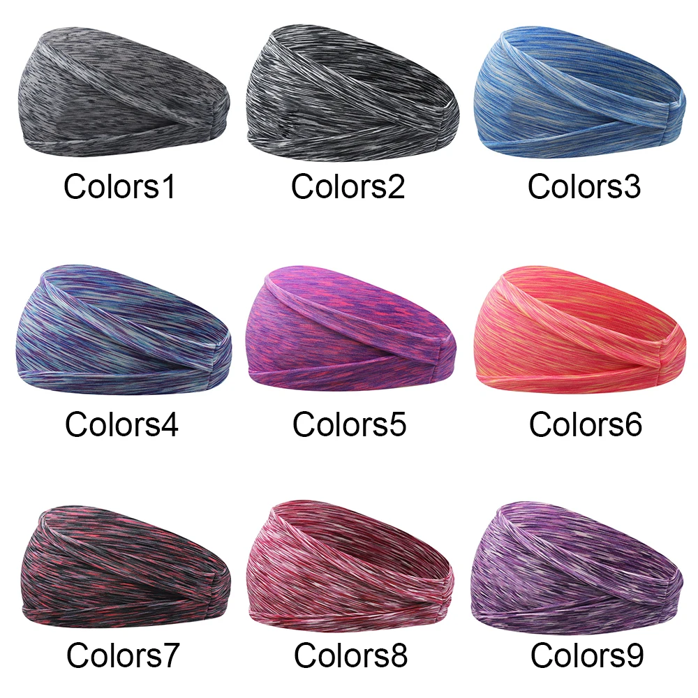 

Outdoor Fitness Yoga Running Headwear Accessories Men Women Sport Headbands Gym Elastic Wide Hair Bands Turban Scarf Sweatband