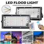 Уличный водонепроницаемый RGB прожсветильник с пультом дистанционного управления, 50 светодиодов, для двора, сада, игровой площадки, моста, уличного парка