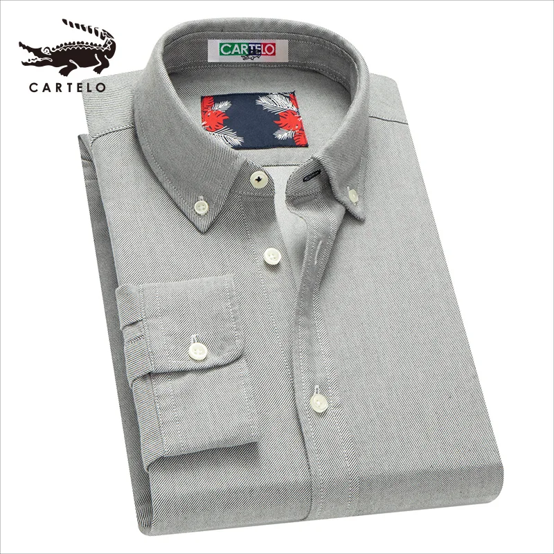Cartelo мужские деловые повседневные рубашки модные хлопковые для мужчин | Мужская