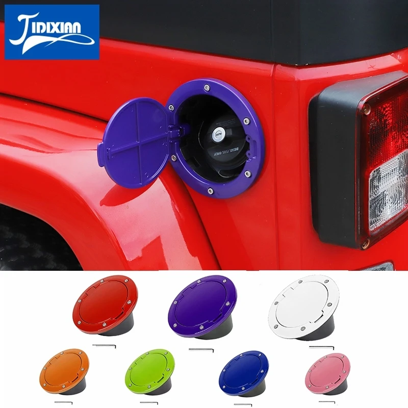 

JIDIXIAN Car Fuel Tank Gas Cap Cover for Jeep Wrangler JK 2007 2008 2009 2010 2011 2012 2013 2014 2015 2016 2017 Accessories