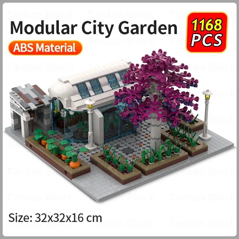 

City Street View Architecture Tree Plant House Modular Garden Building Blocks Creator Idea Bricks Educational Toys For Kids Gift