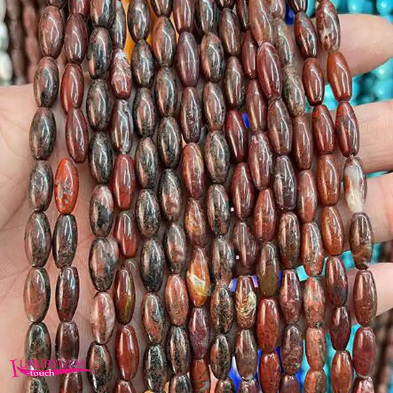 

Natural Multicolor Stone Spacer Loose Beads High Quality 5x12mm Smooth Oval Shape DIY Jewelry Making Accessories a4318